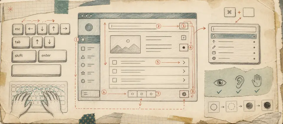 Worn journal thumbnail for the keyboard-driven GUIs story