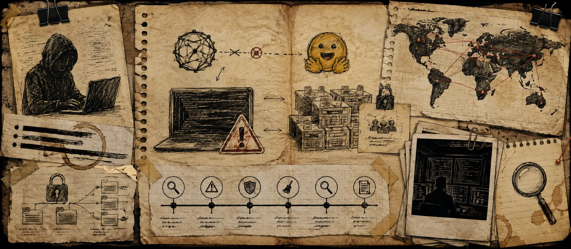 Worn journal thumbnail for the OpenAI and Hugging Face incident report story