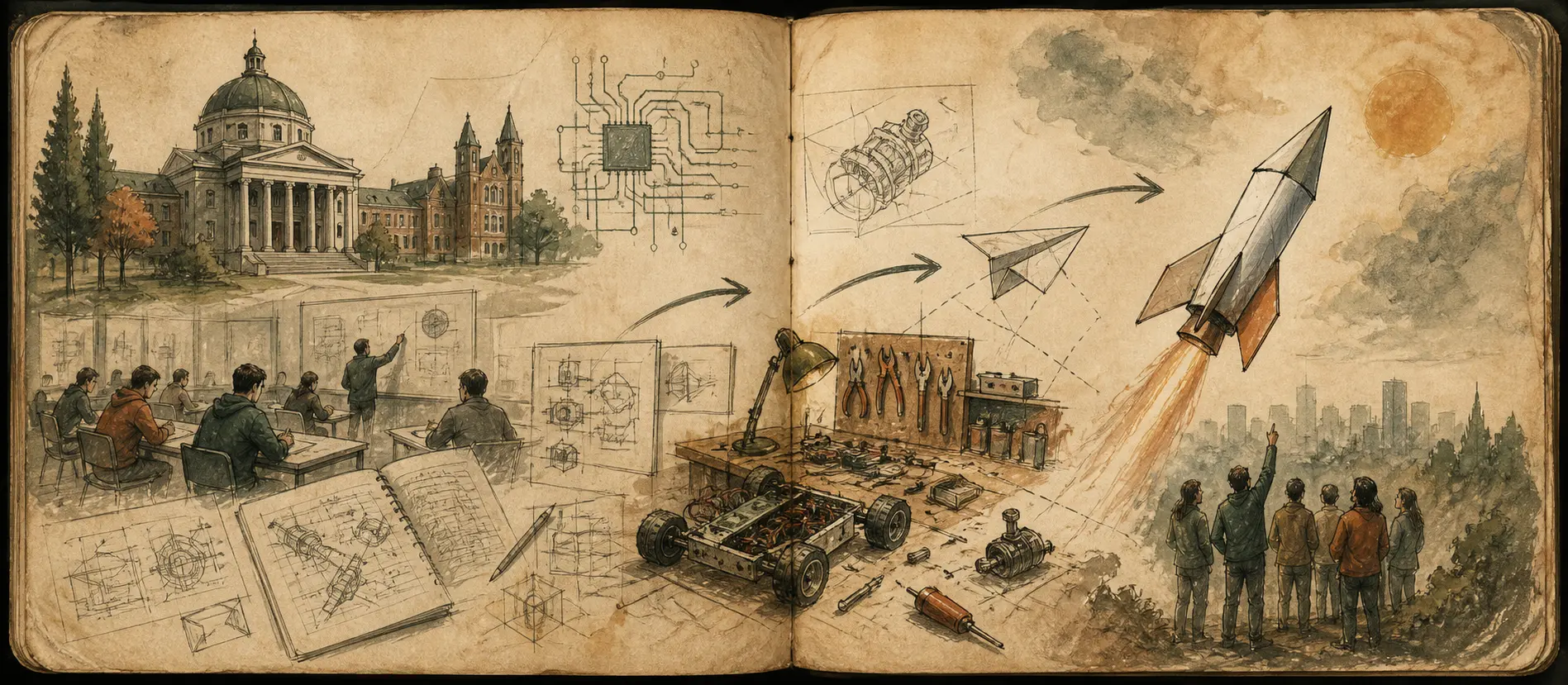 Worn journal thumbnail for the university founder preparation essay