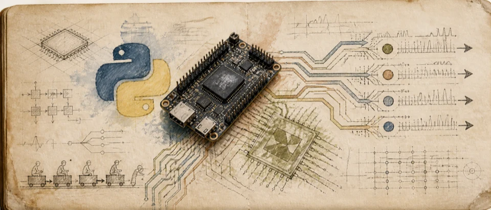 Worn journal thumbnail for the CPython RISC-V support story